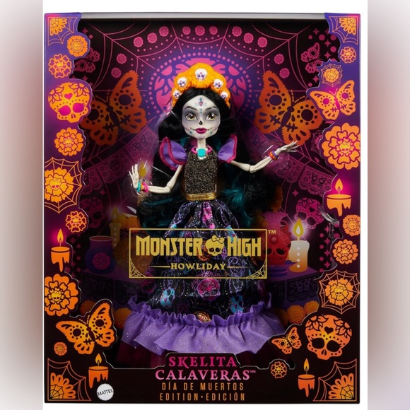 NWT MONSTER HIGH HOWLIDAY SKELETA CALAVERAS DIA DE MUERTOS - Picture 1 of 4